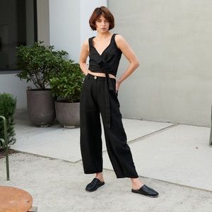 Linenfox Frankie Barrel Leg Trousers - Linen